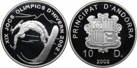 Andorra 10 dinar 2002 - Olympics Salt Lake 2002
31.42 g. PROOF