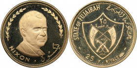United Arab Emirates - Fujairah 25 Riyals AH 1389 (1970) - President Richard Nixon
5.21 g. PROOF KM# 7.