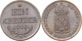 Austria 1 kreuzer 1816 A
9.25 g. AU/UNC