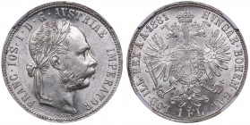 Austria Florin 1861 - NGC AU 58
Mint luster.