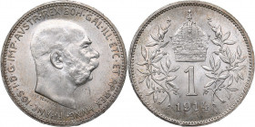 Austria Corona 1914
5.01 g. UNC/UNC Mint luster. KM# 2820.