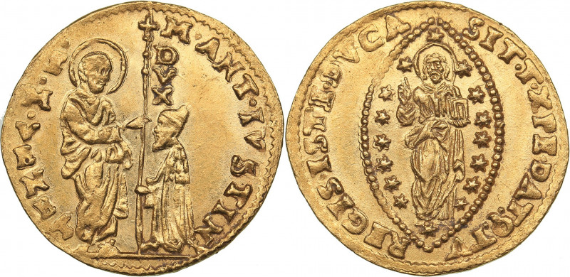 Italy - Venice gold ducat - Marcantonio Giustinian (1684-1688)
3.49 g. 20mm. UNC...