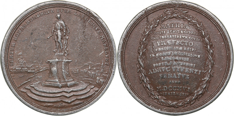 Italy medal Norimberga. Matthias Johann Schulenburg (1661-1747) - Opus Georg Wil...