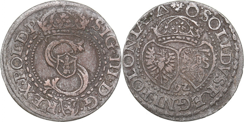 Poland - Malbork Schilling 1592 - Sigismund III (1587-1632)
0.87 g. VF/VF