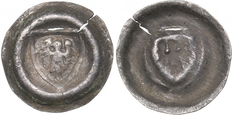 Germany - Prussia Hohlpfennig (Brakteat) 14th-15th century
0.20 g. VF