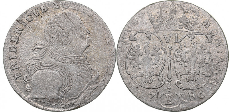 Germany - Brandenburg-Prussia 6 groschen 1756 E
3.08 g. XF/AU