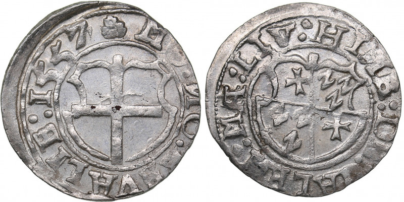 Reval Ferding 1557 - Heinrich von Galen (1551-1557)
Livonian order. 
2.85 g. UNC...