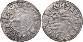 Reval ferding 1558 - Wilhelm Fürstenberg (1557-1559)
Livonian order. 
2.79 g. XF/VF+
Haljak# 176 R. Rare!