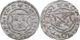 Dorpat schilling 1541 - Johannes VI Bey (1528-1543)
1.12 g. AU/UNC Mint luster. Livonia. The Bishopric of Dorpat. Haljak# 628.