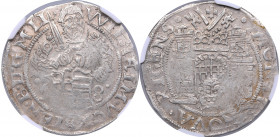 Riga 1/2 mark 1558 - Wilhelm Fürstenberg (1557-1559) - NGC MS 61
Livonian order. Templiläige. Harva esinev säilivus. Only one coin in higher grade. Th...