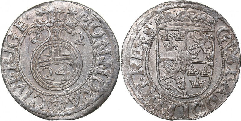 Riga 1/24 taler 1622 - Gustav II Adolf (1611-1632)
1.00 g. UNC/UNC Mint luster. ...