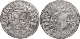 Riga schilling ND - Michael Hildebrand and Wolter von Plettenberg (1500-1509)
Archbishopric of Riga & Livonian order. 1.15 g. AU/AU Mint luster. Halja...
