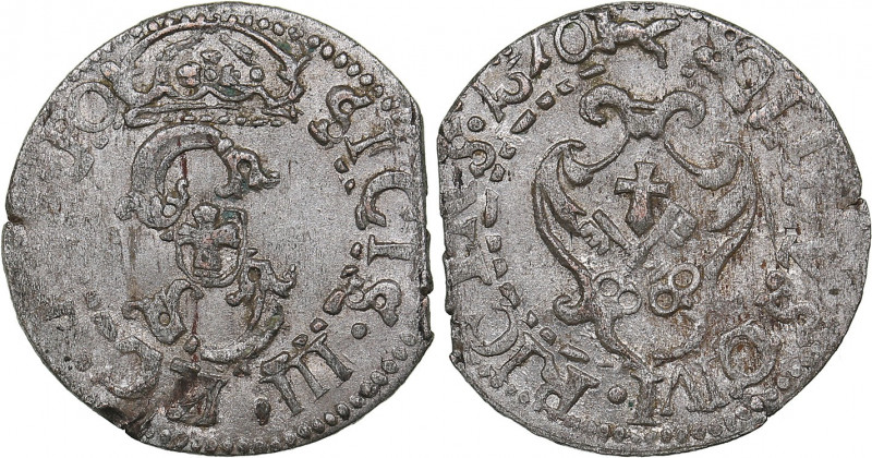 Riga - Poland solidus 1610 - Sigismund III (1587-1632)
1.49 g. AU/AU Mint luster...