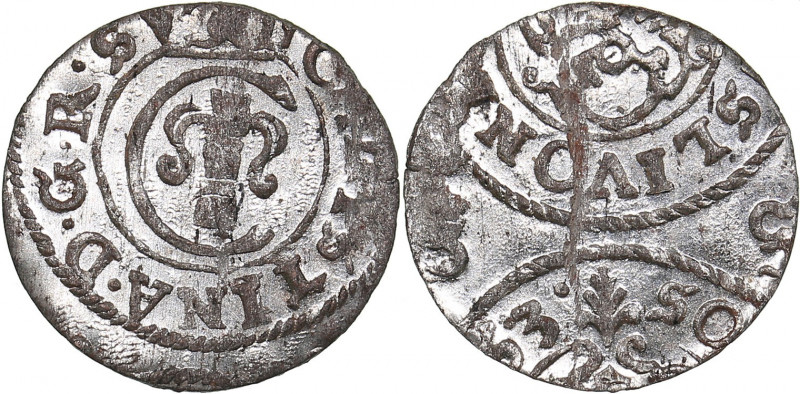 Livonia (Riga) - Sweden Solidus 1653 - Kristina (1632-1654)1647
0.60 g. UNC/UNC ...