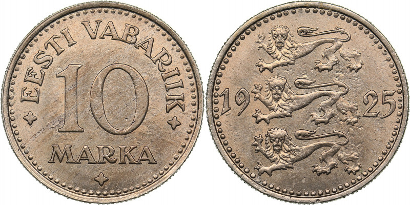 Estonia 10 marka 1925
6.28 g. UNC/UNC Mint luster. Very rare condition! KM# 4.