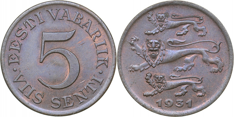 Estonia 5 senti 1931
4.92 g. UNC/UNC KM# 11. Mint luster.