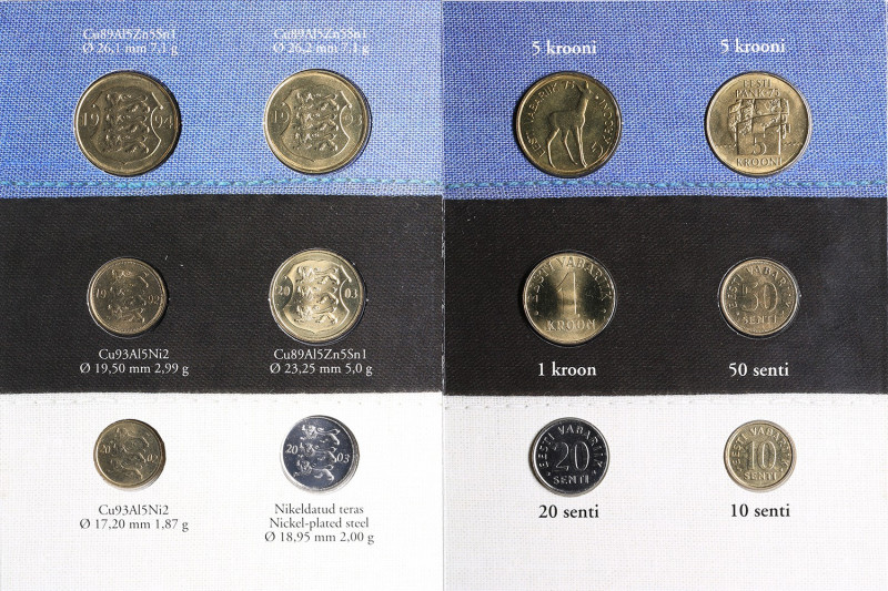 Estonia coins set 2004
UNC