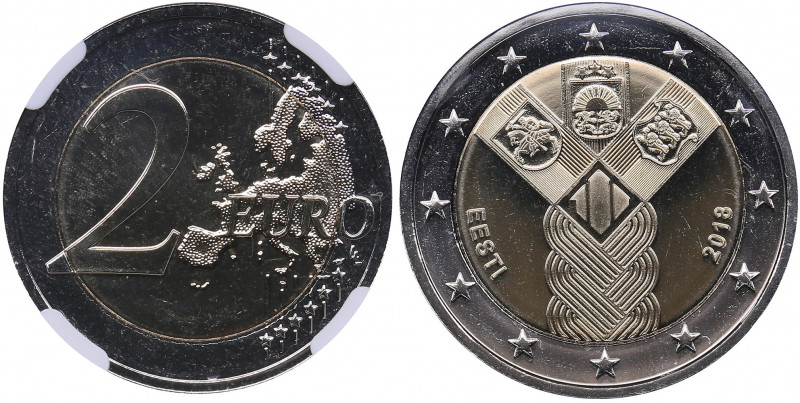 Estonia 2 euro 2018 - Estonia 100 - NGC MS 67 DPL
Only two coins in higher grade...