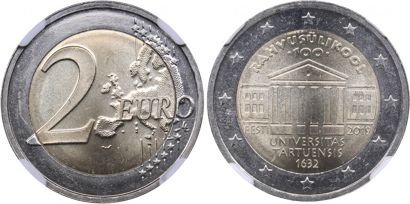 Estonia 2 euro 2019 - NGC MS 65
Tartu University Only one coin in higher grade.