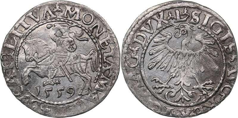 Lithuania 1/2 grosz 1559 - Sigismund II Augustus (1545-1572)
1.02 g. AU/AU Mint ...