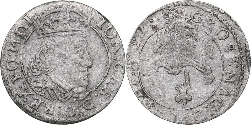 Lithuania Grosz 1652 - John II Casimir Vasa (1649-1668)
0.80 g. VF/VF