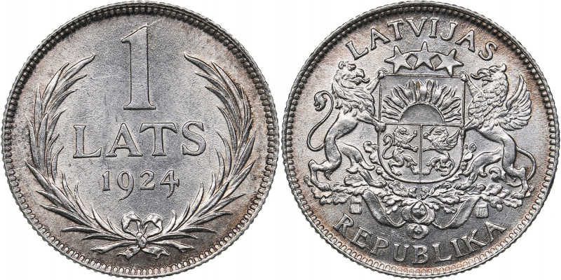 Latvia 1 lats 1924
5.03 g. UNC/UNC Mint luster. KM# 7