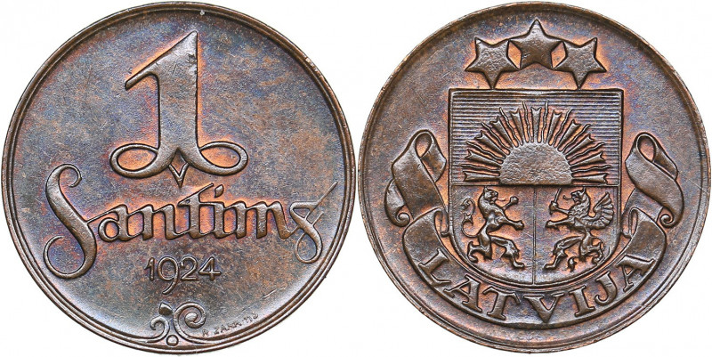 Latvia 1 santims 1924
1.83 g. UNC/UNC Mint luster. KM# 1.