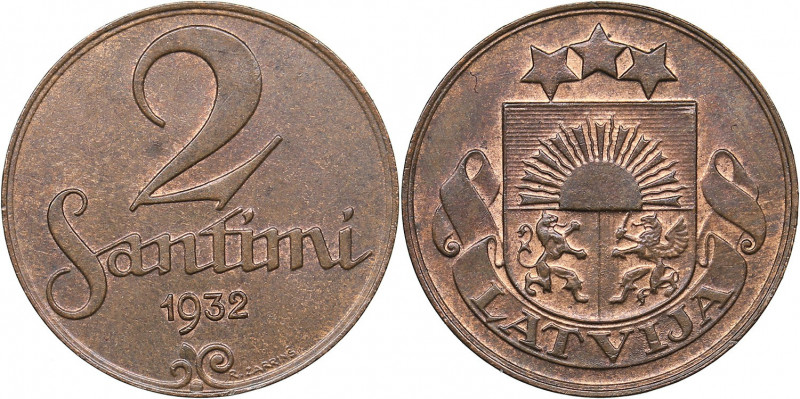 Latvia 2 santimi 1932
1.99 g. UNC/UNC Mint luster. KM# 2.