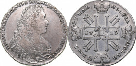 Russia Rouble 1729
27.38 g. VF/VF+ Bitkin# 102. Peter II (1727-1729)