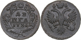 Russia Denga 1734
8.43 g. AU/XF Anna Ivanovna (1730-1740)