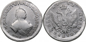 Russia Polupoltinnik 1752 ММД-Е
6.45 g. VF/VF The coin has been mounted. Bitkin# 167. Elizabeth (1741-1762)