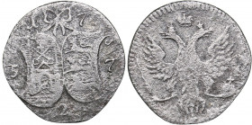 Russia - Livonia & Estonia 2 kopecks 1757
0.65 g. F/F Bitkin# 646 R1. Very rare! Elizabeth (1741-1762)