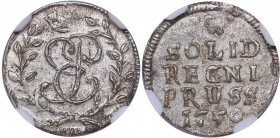 Russia - Prussia Solidus 1759 - NGC MS 62
Only one coin in higher grade. Elizabeth (1741-1762)