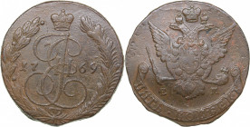 Russia 5 kopecks 1769 ЕМ
53.89 g. VF/VF Bitkin# 617. Eagle type 1770-1777. Catherine II (1762-1796)
