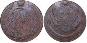 Russia 5 kopecks 1781 ЕМ - NGC MS 62 BN
Rare condition. Only three coins in higher grade. Bitkin# 632. Catherine II (1762-1796)