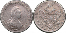 Russia Polupoltinnik 1785? СПБ-ЯА
6.21 g. VF/VF The coin has been mounted. Bitkin# 338. Catherine II (1762-1796)