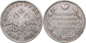 Russia Rouble 1829 СПБ-НГ
20.59 g. F/F Bitkin# 107. Nicholas I (1826-1855)