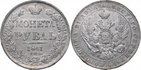 Russia Rouble 1841 СПБ-НГ
20.35 g. AU/AU Mint luster. Bitkin# 192. Nicholas I (1826-1855)
