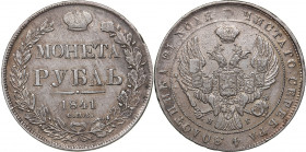 Russia Rouble 1841 СПБ-НГ
20.96 g. XF/VF Bitkin# 159. Nicholas I (1826-1855)