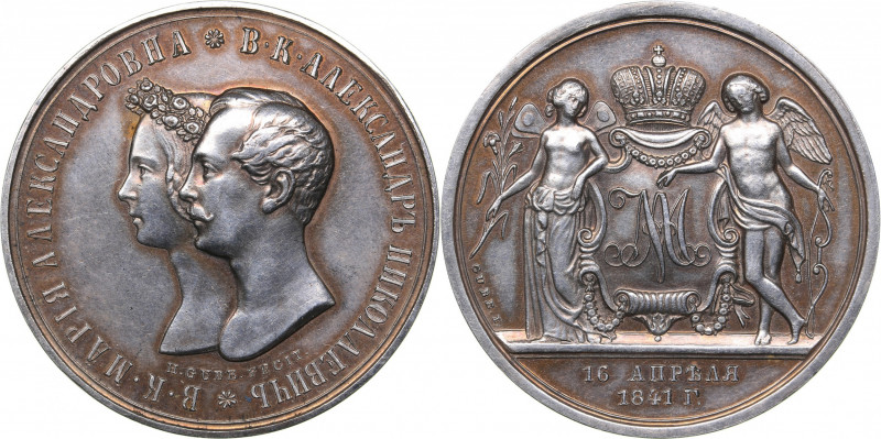 Russia medal In memory of marriage of crown prince Alexander. 1841
27.46 g. 36mm...