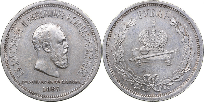 Russia Rouble 1883 ЛШ - In memory of the coronation of Emperor Alexander III 188...