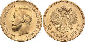 Russia 10 roubles 1900 ФЗ
8.58 g. XF/XF+ Mint luster. Bitkin# 7. Nicholas II (1894-1917)