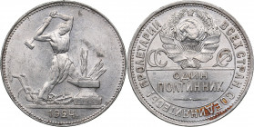 Russia - USSR 50 kopek 1924 ПЛ
9.99 g. AU/AU Mint luster. Fedorin# 15.