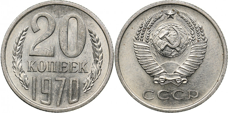 Russia - USSR 20 kopek 1970
3.38 g. UNC/UNC Mint luster. Fedorin# 120.