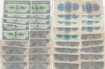 Austria 1 & 2 shillings 1944 (9+9 pcs)
F/VF Pick 103,104