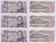 Austria 50 shillings 1970 (3 pcs)
UNC Pick 143