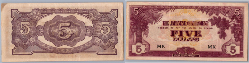 Burma - Japan occupation 5 dollars 1942-44
XF