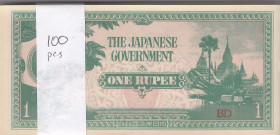 Burma 1 rupee 1942 Japanese goverm (100 pcs)
UNC Pick 14b