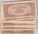 Burma 10 cents 1942 Japanese goverm (40 pcs)
UNC Pick 11a