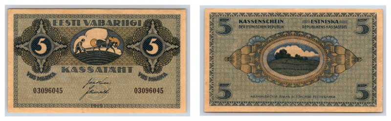 Estonia 5 marka 1919
XF+ Pick# 45a